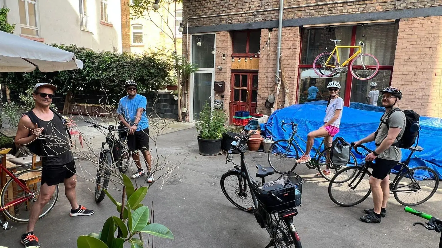 Pause während der Odenwaldtour