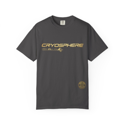 BYB - Cryosphere Graphic T-Shirt | Sci-Fi Arctic Research Logo, Tech Typography
